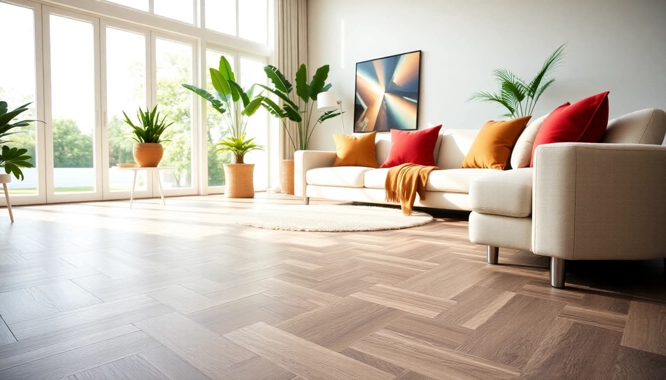 Enhance your space with premium discount vinyl flooring showcasing its elegant design and rich texture.