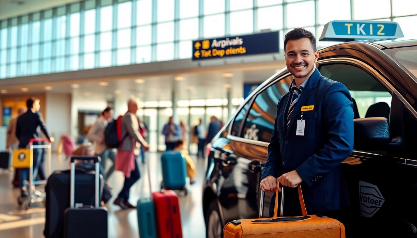 Nottingham to Heathrow Taxi service welcoming passengers at the airport
