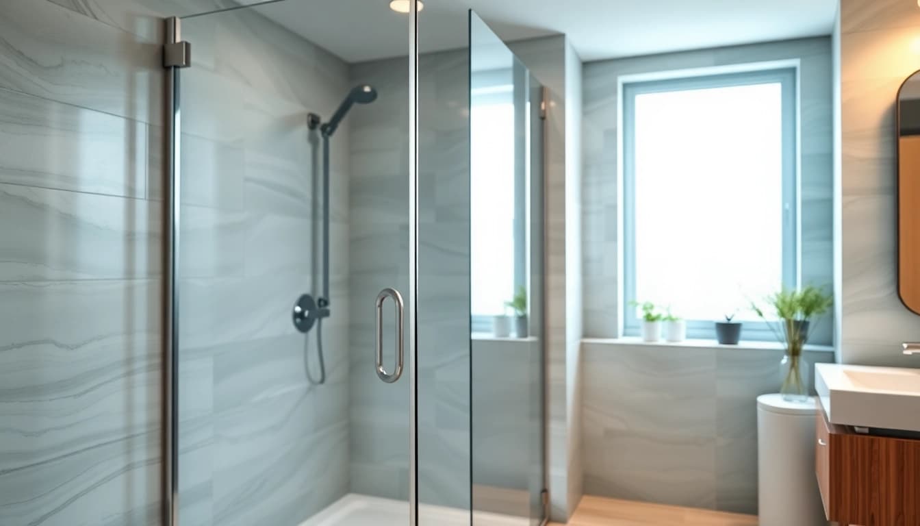 Moderne dusche 100x100 in einem stilvollen Badezimmer mit eleganten Details.