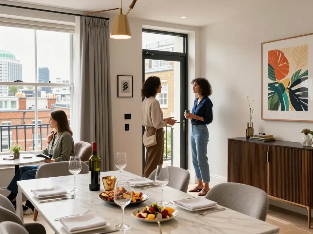 airbnb management london inviting flat showcasing hosting services in stylish setting