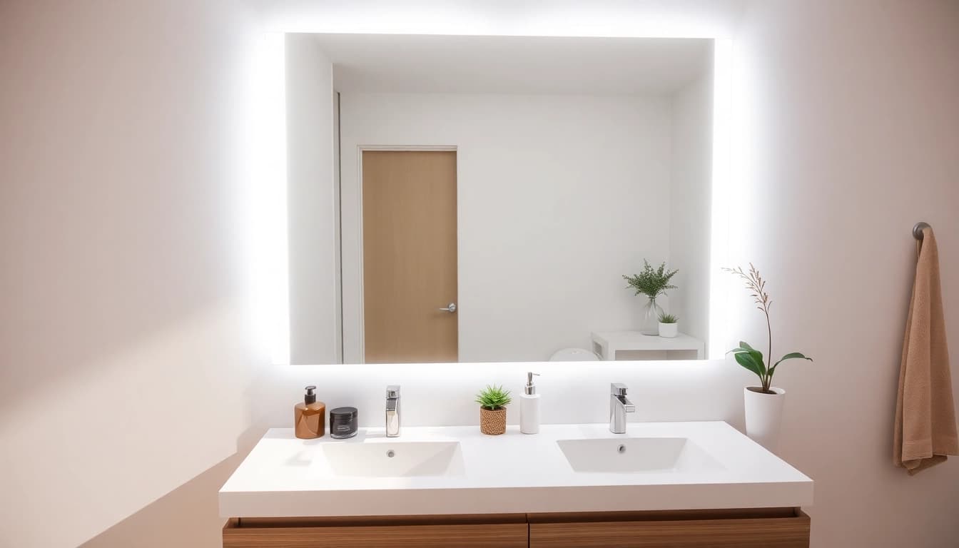 Enhance your space with a stylish mirror light mirror that brightens your bathroom beautifully.