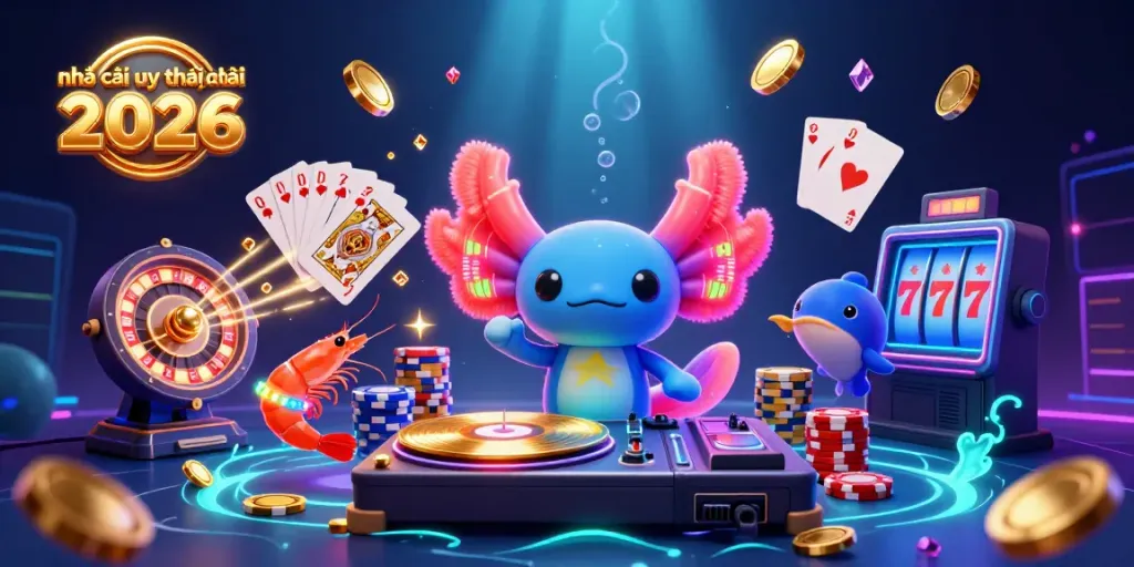 Engaging underwater scene showcasing nhà cái uy tín hàng đầu 2026 through vibrant casino elements with a DJ and animated creatures.