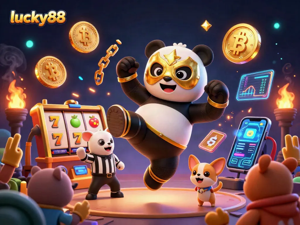 Experience thrilling lucky88 slot action with our dynamic 3D panda cartoon scene!
