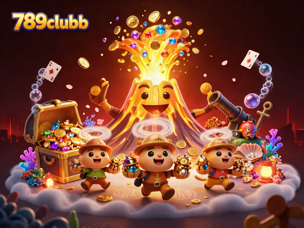 Experience excitement with 789clubb's thrilling treasure hunt in this vibrant casino scene.