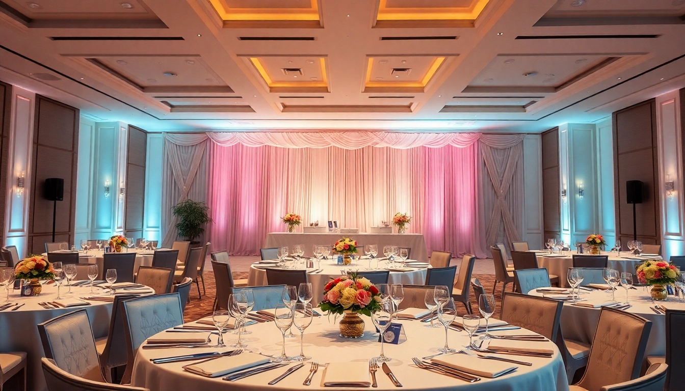 Experience Casablanca Hire Events with a stunning gala banquet setup featuring elegant decor.