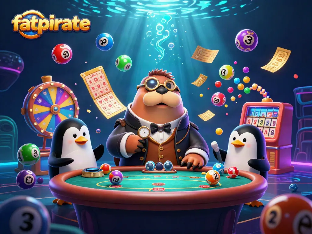 Engage in the captivating world of fatpirate with this dynamic underwater casino scene featuring exciting characters.