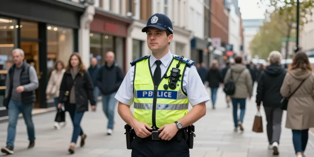 Private Security guard ensuring safety for local businesses and community in London.