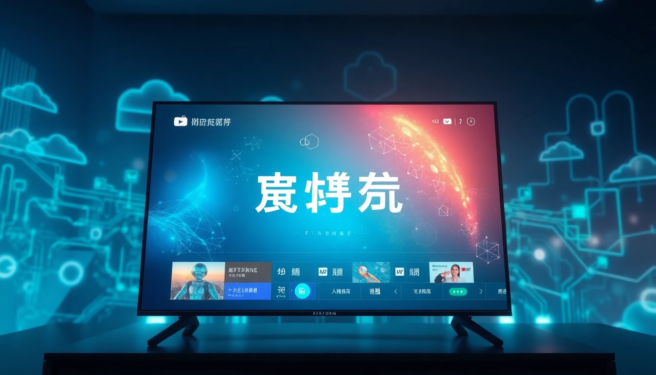 티비위키를 기반으로 한 미래형 TV 인터페이스에서 다양한 선택지를 보여주고 있습니다.