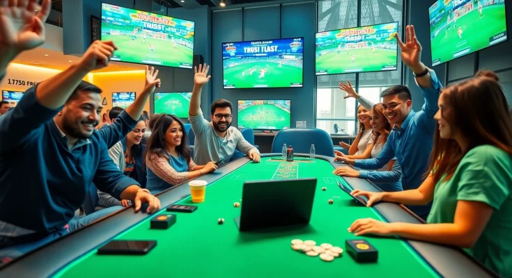 Engaging gaming scene at sbobet.dance featuring players in a lively atmosphere.