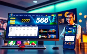 Engaging view of the 566 online betting platform, showcasing vibrant casino games and sports betting options.