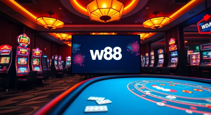 Live gaming experience at W88.nyc with colorful slots and engaging tables.