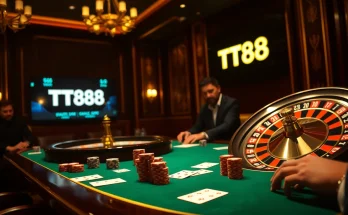 Experience thrilling moments at TT88 casino with poker games and roulette action.