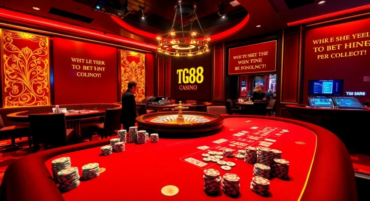 Experience the thrill of winning at TG88 casino's vibrant gaming tables.