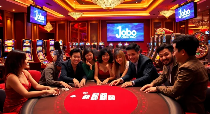 Experience the excitement at jbo chính thức with players immersed in thrilling casino games.