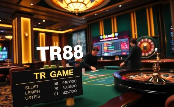 Engaging scene of TR88 GAME with professional players at a poker table.