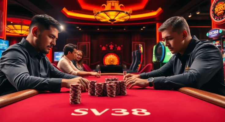 Experience thrilling gameplay at SV388 win live with professional poker matches in a luxurious casino setting.