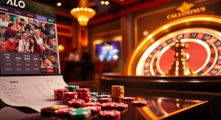 Exciting ALO789 chính thức online gambling interface with players betting on cockfighting.