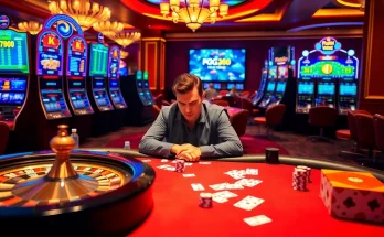 Experience the excitement of pg88 đăng nhập at a vibrant casino table filled with chips and cards.