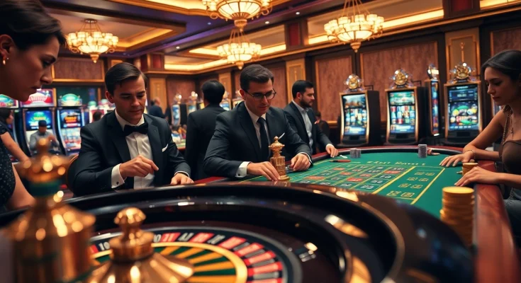 Engaging slots and blackjack game at https://33win5.it.com/, showcasing a luxurious casino experience.