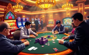 Gamble strategically at https://jun88.pizza/ with an exciting casino environment showcasing poker and roulette.