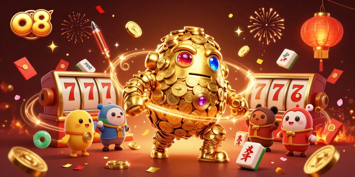Engage with thrilling slots and jackpots at o8, featuring golden golems and festive elements.
